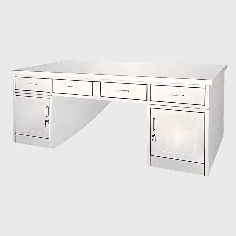 Bancada de aço inoxidável hospitalar com gavetas